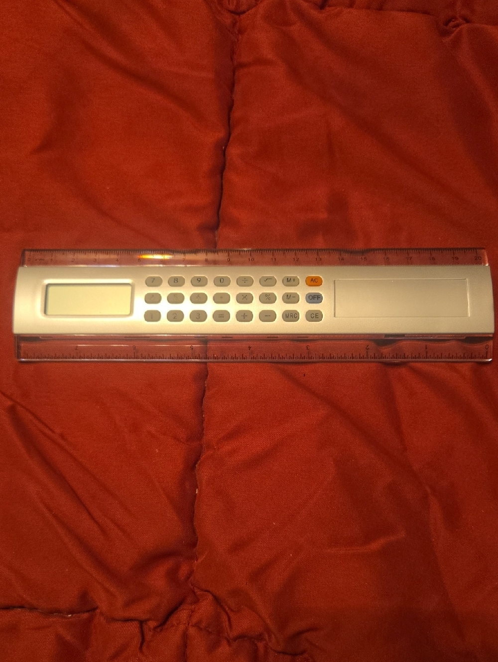 4Calculator Ruler with LCD Display - Silver